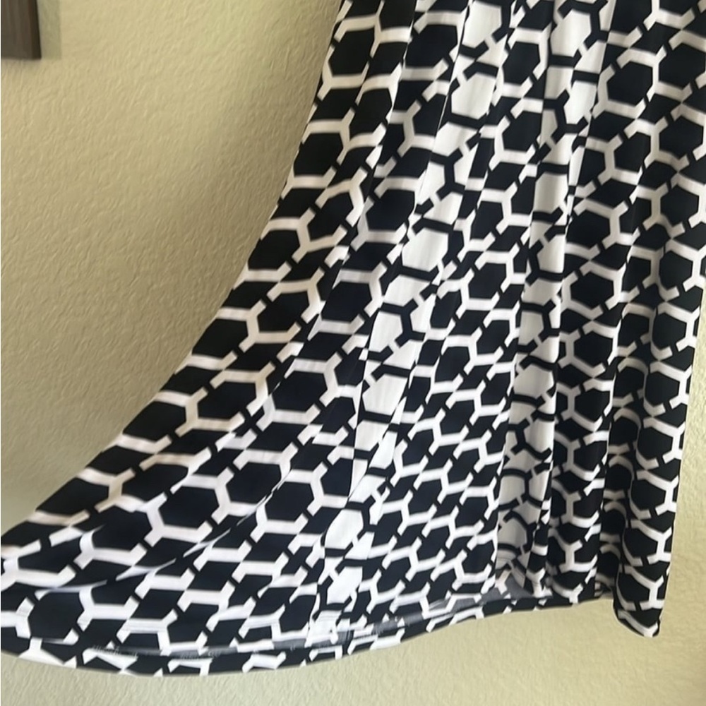 Worthington Black & White Geometric Sleeveless Dress Size L - Picture 2 of 7